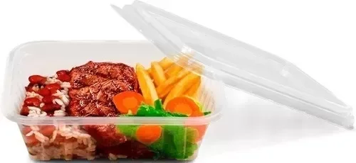 Ver imagem 3 de Marmitex Descartável 500ml C/ 150Un - Freezer/ Microondas