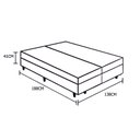 Ver imagem 4 de Cama Box Baú Blindado Casal Bipartido King Design Suede Marrom 138x188x41