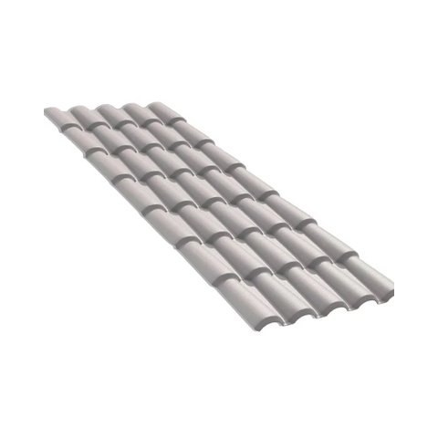 Telha Pvc Colonial Cinza 230 Cm X 86 Cm