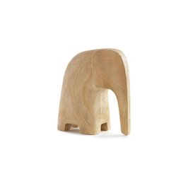 Escultura Decorativa Elefante Bege em Poliresina 12x6cm Mart - 1