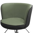 Ver mais imagens de Poltrona Decorativa Chiara Base Orby Corano Preto/Poliéster Verde Claro - CasaePoltrona