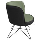 Ver imagem 7 de Poltrona Decorativa Chiara Base Orby Corano Preto/Poliéster Verde Claro - CasaePoltrona
