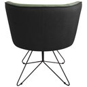 Ver imagem 6 de Poltrona Decorativa Chiara Base Orby Corano Preto/Poliéster Verde Claro - CasaePoltrona