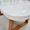 Ver imagem 5 de Mesa Petra 180x90 Mdf/vidro Bom Pastor Naturale