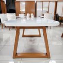 Ver imagem 3 de Mesa Petra 180x90 Mdf/vidro Bom Pastor Naturale