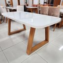 Ver imagem 2 de Mesa Petra 180x90 Mdf/vidro Bom Pastor Naturale