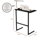 Ver imagem 2 de Mesa Suporte Home Office Bancada para Computador Notebook com Pés de Ferro Thor - Preto