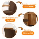 Ver imagem 6 de Mesa de Jantar Olímpia 120cm Mdf Canto Copo e com 4 Cadeiras Athenas