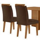 Ver imagem 7 de Mesa de Jantar Olímpia 120cm Mdf Canto Copo e com 4 Cadeiras Athenas