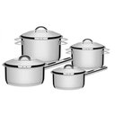 Ver imagem 1 de Jogo de Panelas Tramontina Aço Inox com Fundo Triplo 4 Peças