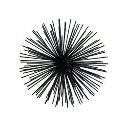 Escultura Decorativa Ouriço Preto em Metal 20cm Mart - 1