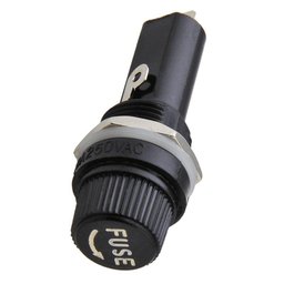 Porta Fusível de Vidro 5x20mm Preto - 2