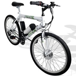Bicicleta Elétrica TecCity 10a/h Motor Dianteiro 350w - cor: Branco - 2