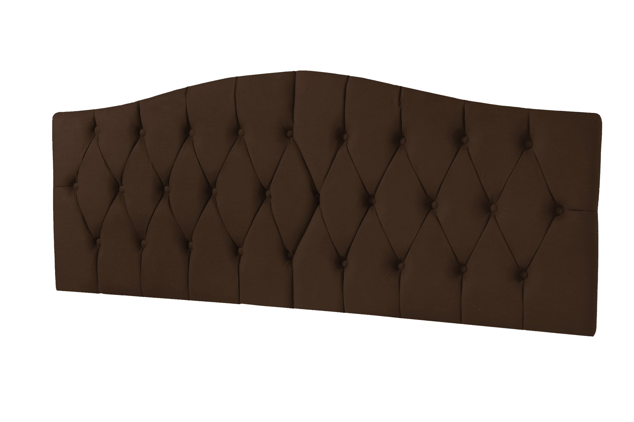 Cabeceira Painel Dubai Estofada Queen Size Marron - 1,60 metros - 2