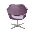 Ver imagem 2 de Poltrona Zara Giratória Base de Metal Veludo Roxo Bella Decor