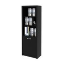 Ver imagem 5 de Armário Estante Alto para Escritório Home Office ME4110 MDP Preto - Gran Belo