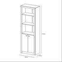 Ver imagem 2 de Armário Estante Alto para Escritório Home Office ME4110 MDP Preto - Gran Belo