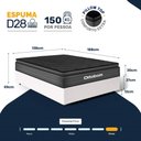 Ver imagem 4 de Cama Box com Colchão Ortobom de Espuma Pillow Top Confort Black Casal 138cm