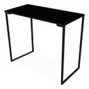 Ver imagem 3 de Mesa Apoio Preta Escritório Industrial Base Tampo Preto 90cm
