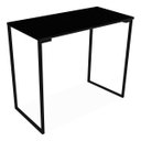 Ver imagem 2 de Mesa Apoio Preta Escritório Industrial Base Tampo Preto 90cm