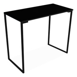 Mesa Apoio Preta Escritório Industrial Base Tampo Preto 90cm - 2