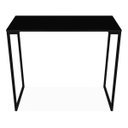Ver imagem 1 de Mesa Apoio Preta Escritório Industrial Base Tampo Preto 90cm