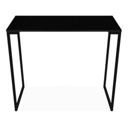 Mesa Apoio Preta Escritório Industrial Base Tampo Preto 90cm - 1