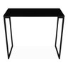Mesa Apoio Preta Escritório Industrial Base Tampo Preto 90cm - 1
