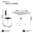 Ver imagem 3 de Conjunto para Sala de Jantar com 4 Cadeiras Lívia Branco/Preto