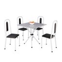 Ver imagem 2 de Conjunto para Sala de Jantar com 4 Cadeiras Lívia Branco/Preto