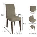 Ver imagem 5 de Conjunto Sala de Jantar Mesa Tampo de Vidro Anita 4 Cadeiras Milena Cimol