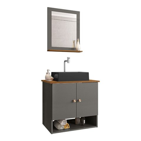 Gabinete Banheiro Deli Cuba Torino Prt Torn Valv Click Inox