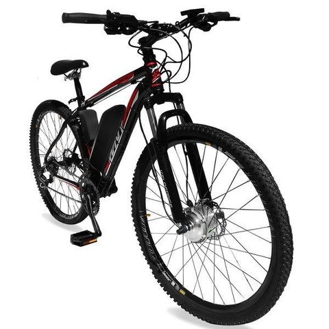 Bicicleta Elétrica Tecultra 15a/h Aro29 Motor Dianteiro 350w:preto/19
