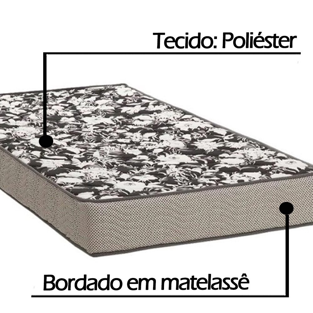 Colchão Solteiro Ortobom Ultra Resistente D26 Preto/Branco 88x188x17 - 4