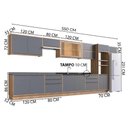 Ver imagem 2 de Cozinha Modulada Henn Americana Versalis 14 Peças (6aéreos+4balcões+1torrequente+3complementos)