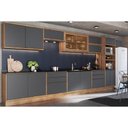 Ver imagem 1 de Cozinha Modulada Henn Americana Versalis 14 Peças (6aéreos+4balcões+1torrequente+3complementos)