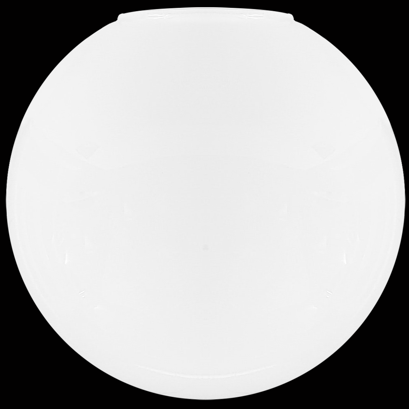 Globo de Vidro Lustre Branco Fosco Esférico sem Colar 08x15