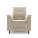 Ver imagem 3 de Poltrona Decorativa Estofada Confortável Sala Miley Suede Bege