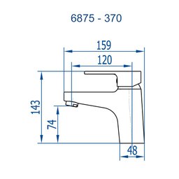 Misturador Monocomando Mesa Baixa Cromado 6875 C370 Fani - 4