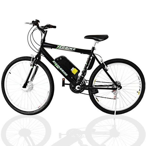 Bicicleta Elétrica Teccity 19a/h Motor Dianteiro 350w:preto
