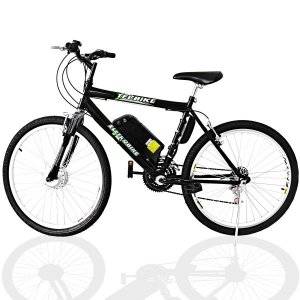 Bicicleta Elétrica TecCity 19a/h Motor Dianteiro 350w:Preto com Amortecedor