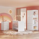 Ver imagem 1 de Quarto de Bebê Doce Sonho Completo Qmovi Branco + Colchão Ortobom