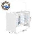 Ver imagem 2 de Quarto de Bebê Doce Sonho Completo Qmovi Branco + Colchão Ortobom