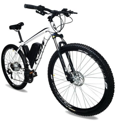 Bicicleta Elétrica T2 19a/h Motor Traseiro 350w:branco/19