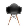 Mesa de Jantar Redonda Eiffel Eames em Madeira 110cm Preta com 4 Poltronas Pretas - 4