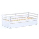 Ver imagem 1 de Bicama Infantil Slim com Grade de Proteção Madeira Maciça Branco Housin