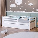 Ver imagem 3 de Bicama Infantil Slim com Grade de Proteção Madeira Maciça Branco Housin