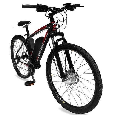 Bicicleta Elétrica Tecultra 10a/h Aro29 Motor Dianteiro 350w:preto/21
