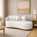 Ver imagem 3 de Sofá 4 Lugares Orgânico 220 Cm Morgan Sintético Pu Branco D03 - D'rossi