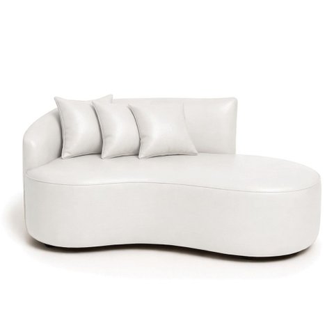 Sofá 4 Lugares Orgânico 220 Cm Morgan Sintético Pu Branco D03 - D'rossi